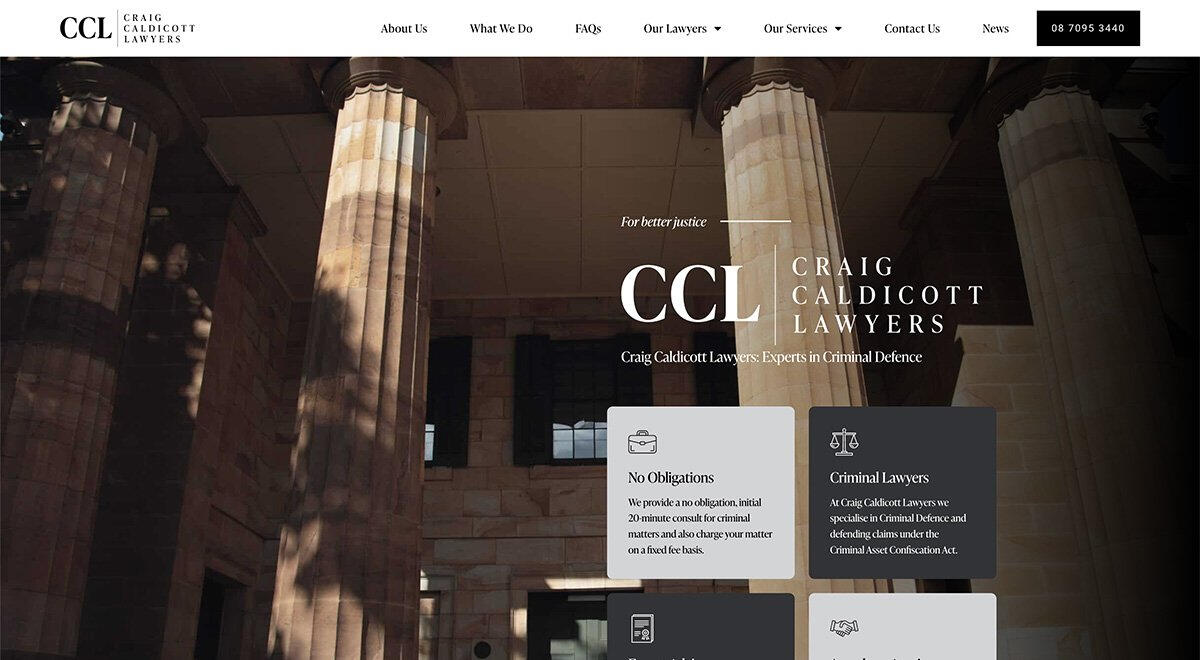 Craig Caldicott Lawyers Website